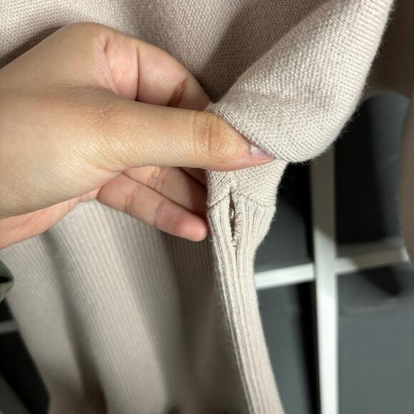 Zara High Neck Knit Mini Dress Beige Size S Blogger Favorite - Picture 11 of 11